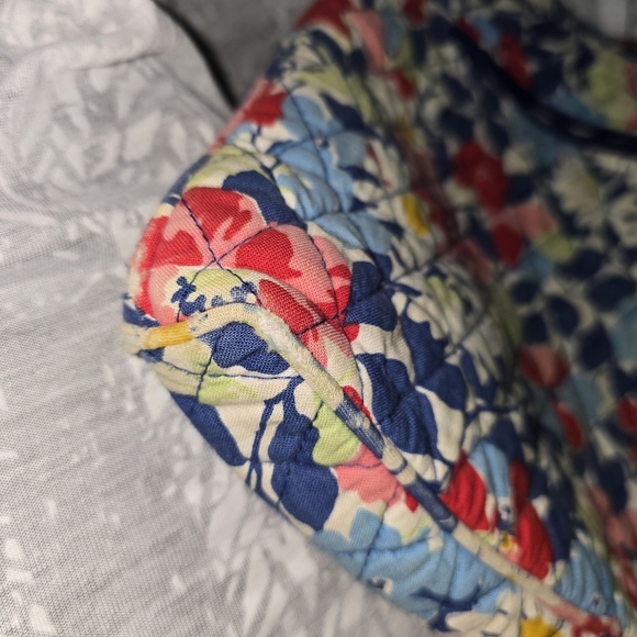 Vera Bradley Womens Scattered Wildflowers Crossbody Bag Blue Fabric Quilted GUC - Picture 3 of 5